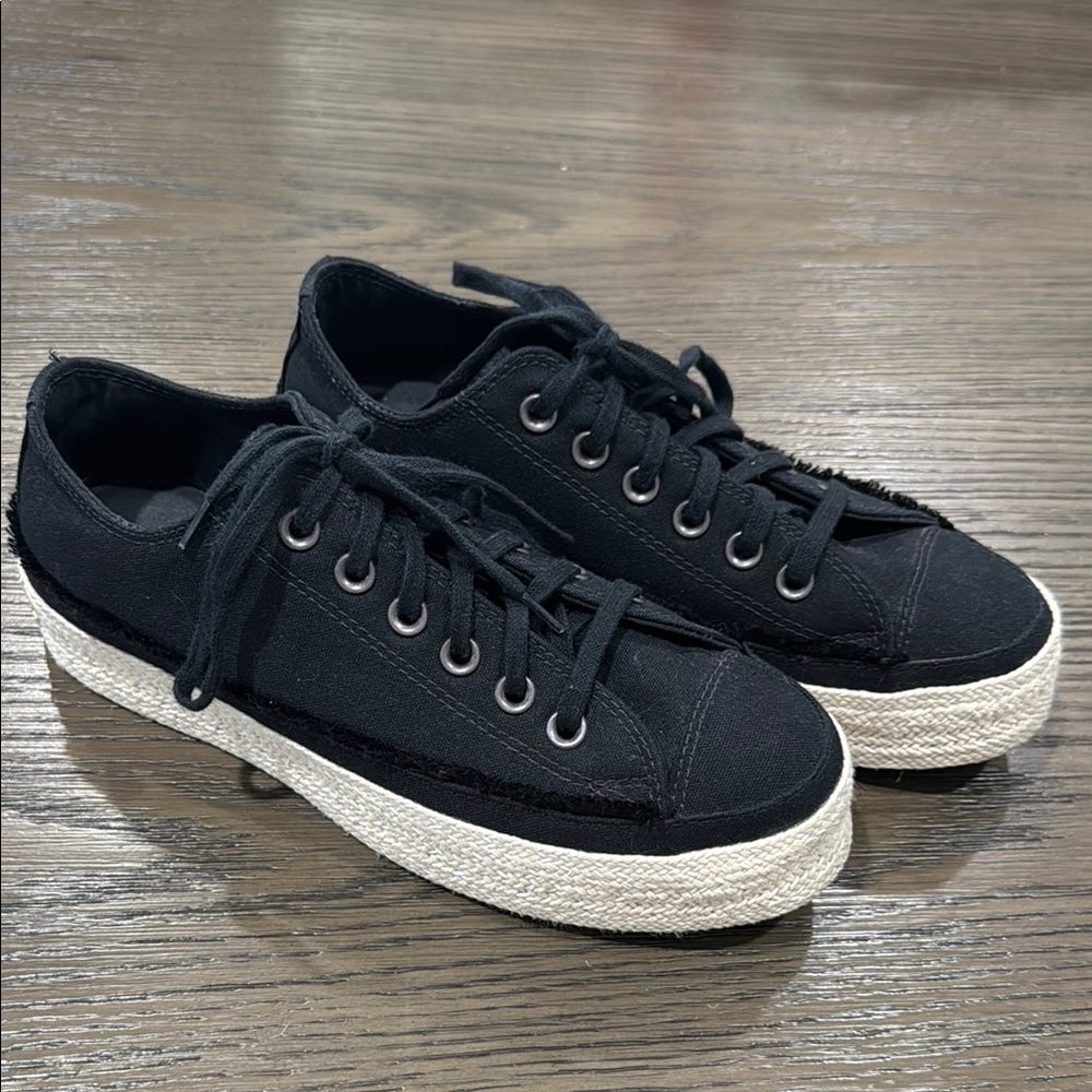Converse Chuck Taylor All Star Black Espadrille Low Trail to Cove Shoes Size 7.5